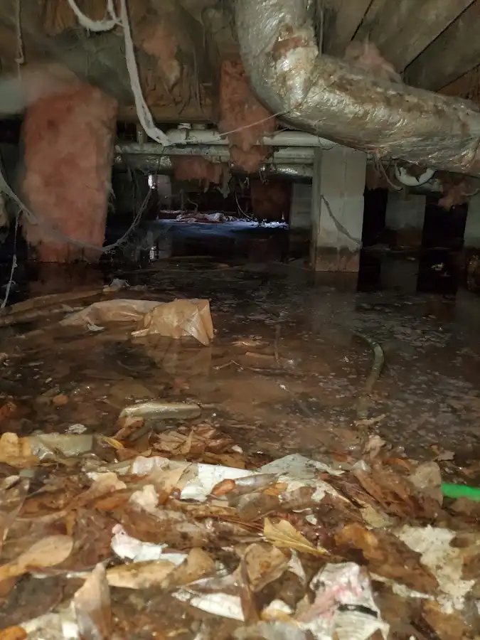 Crawl space flood assessment for Commercial Water Damage Restoration in Jessup